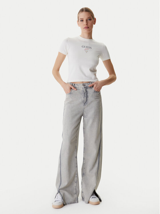 Guess Jeans Guess Jeans Póló W6RI15 J1314 Ekru Regular Fit