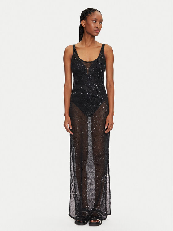 Guess Guess Strand ruha E5GK01 KCR20 Fekete Bodycon Fit