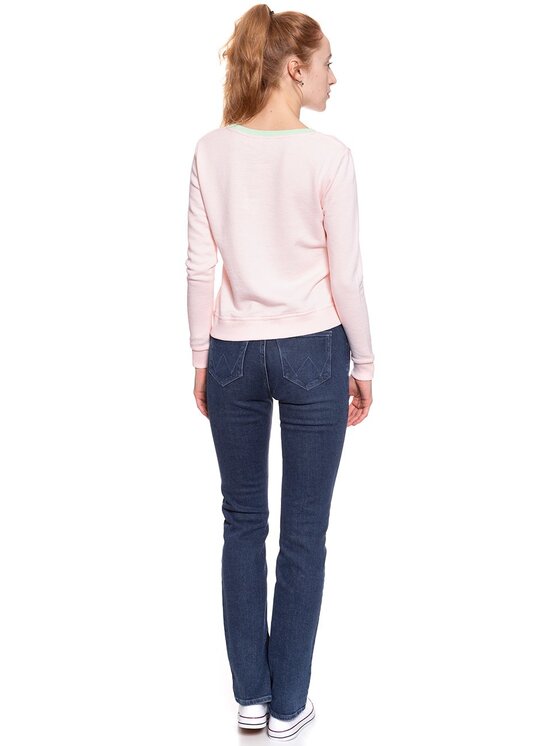 Wrangler Wrangler Sweter RETRO KABEL SWT Różowy Loose Fit