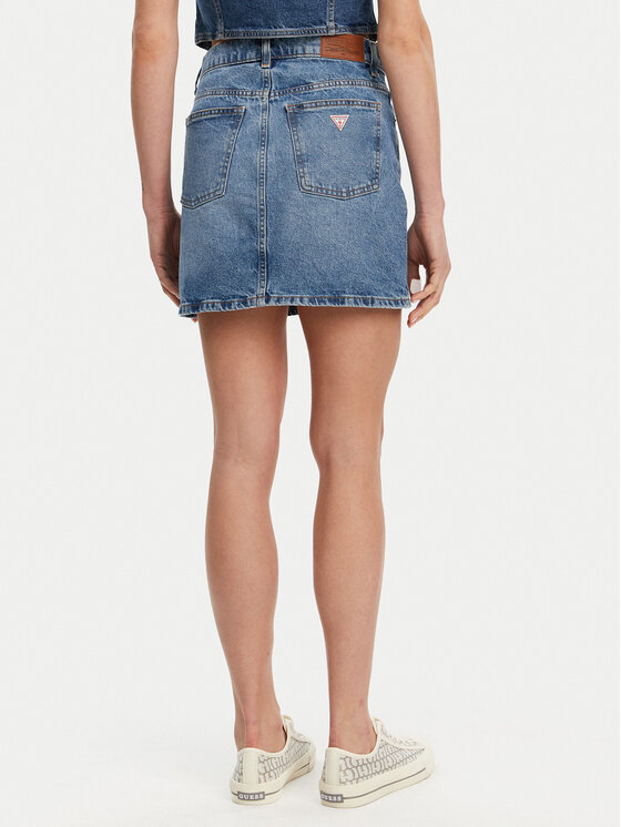 Guess Jeans Guess Jeans Джинсова спідниця W5GD0Q D5M4A Голубий Regular Fit