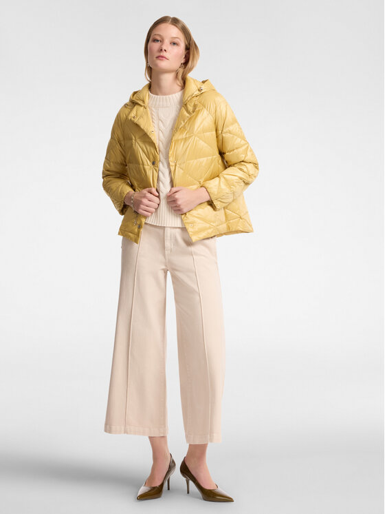 Elena Mirò Elena Mirò Giubbotto piumino F893P000146N008 Giallo A-Line Fit