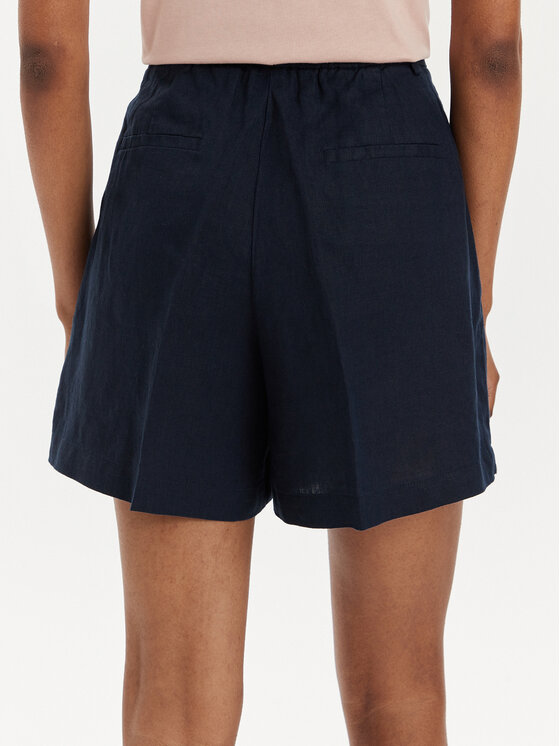 Sisley Sisley Šortky z materiálu 4AGHL9013 Tmavomodrá Regular Fit