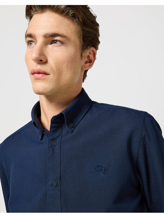 Wrangler Wrangler Koszula OXFORD SHIRT Czarny Regular Fit