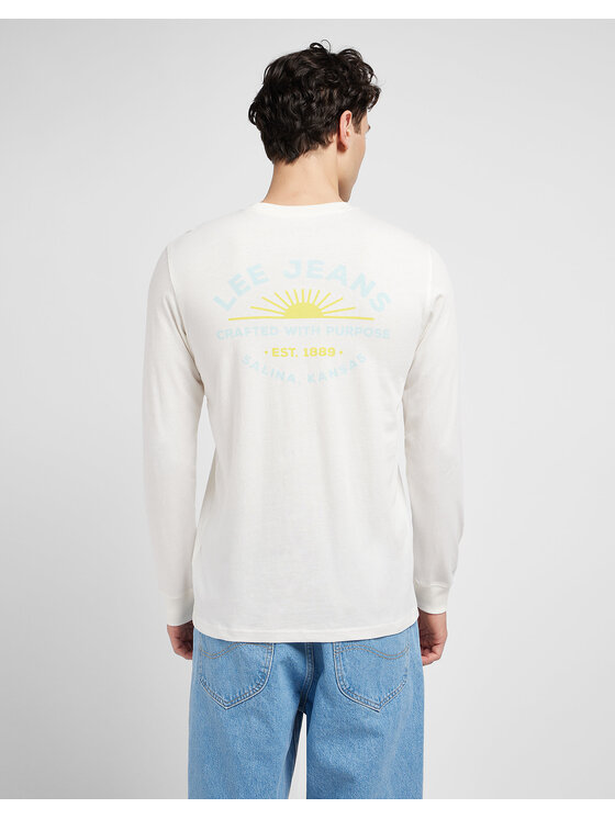 Lee Lee T-Shirt LS TEE Biały Regular Fit