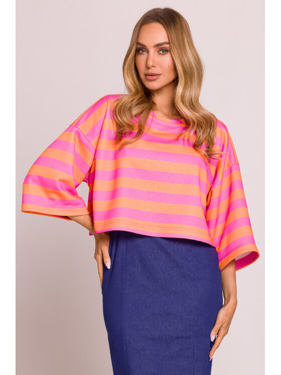 Made of Emotion Made of Emotion Mikina M844 Barevná Baggy Fit