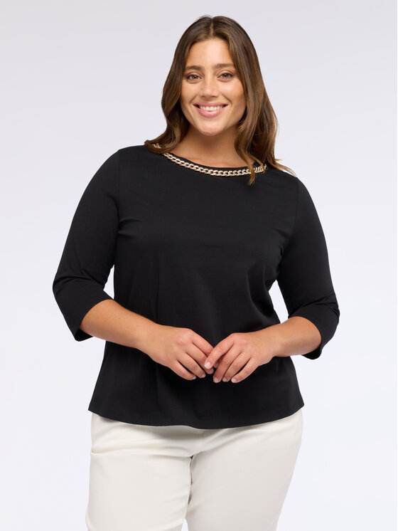 Fiorella Rubino Fiorella Rubino T-shirt G219L208701N033 Nero Boxy Fit