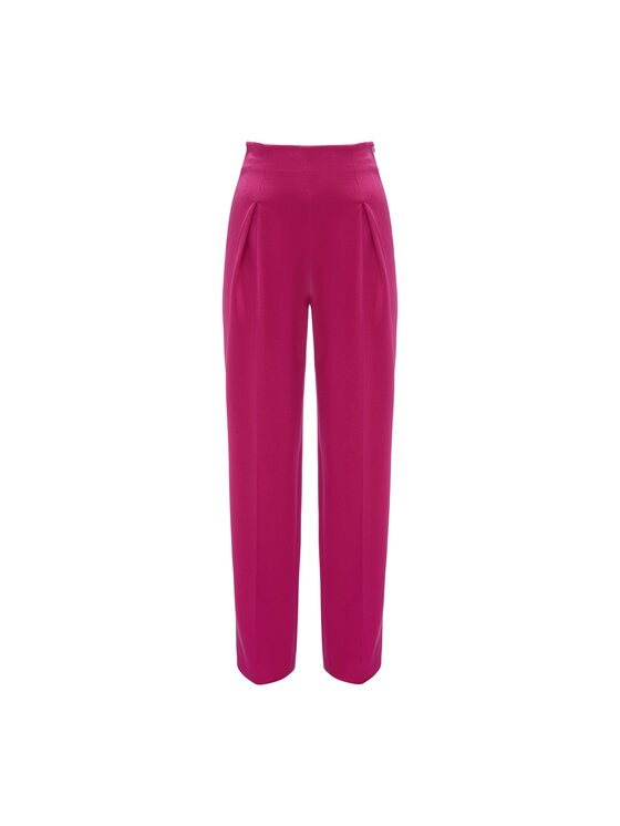 La Mania La Mania Spodnie materiałowe MOVE PINK Różowy Classic Fit