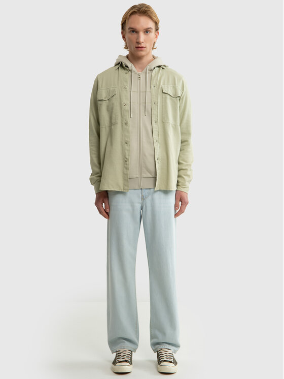 BIG STAR BIG STAR Koszula SZAKES Zielony Basic Fit