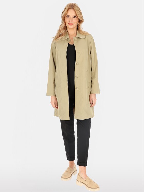 Perso Perso Kabát pro přechodné období BLE252535F Khaki Regular Fit
