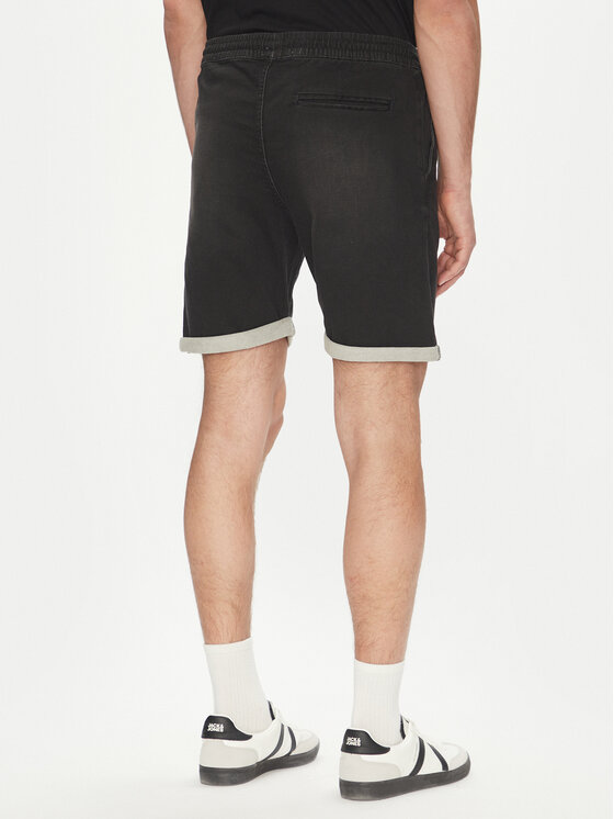 Jack & Jones Jack & Jones Szorty jeansowe Rick 12269594 Czarny Regular Fit