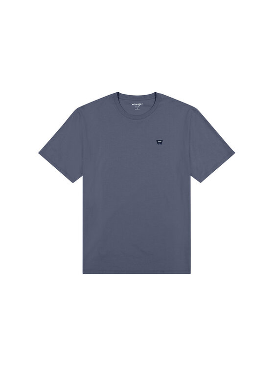 Wrangler Wrangler T-Shirt SIGN OFF TEE Niebieski Regular Fit