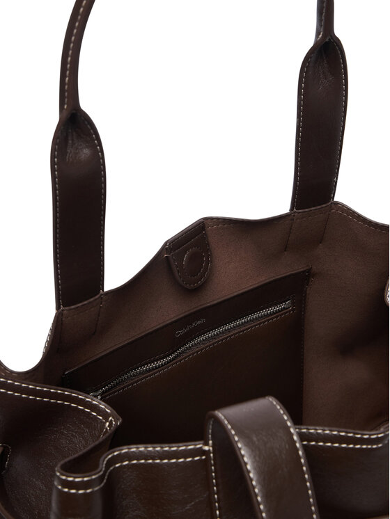 Calvin Klein Calvin Klein Borsetta Buckle Medium Work Tote LV04F3549G Marrone