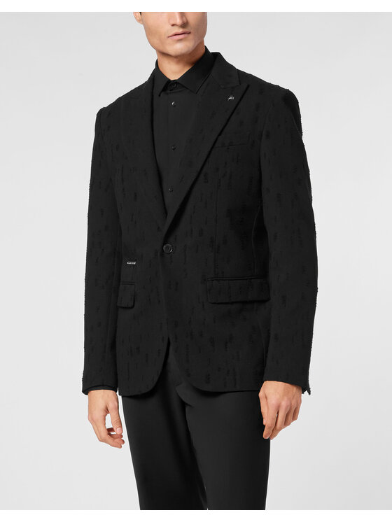 PHILIPP PLEIN PHILIPP PLEIN Marynarka 23179 Czarny Regular Fit