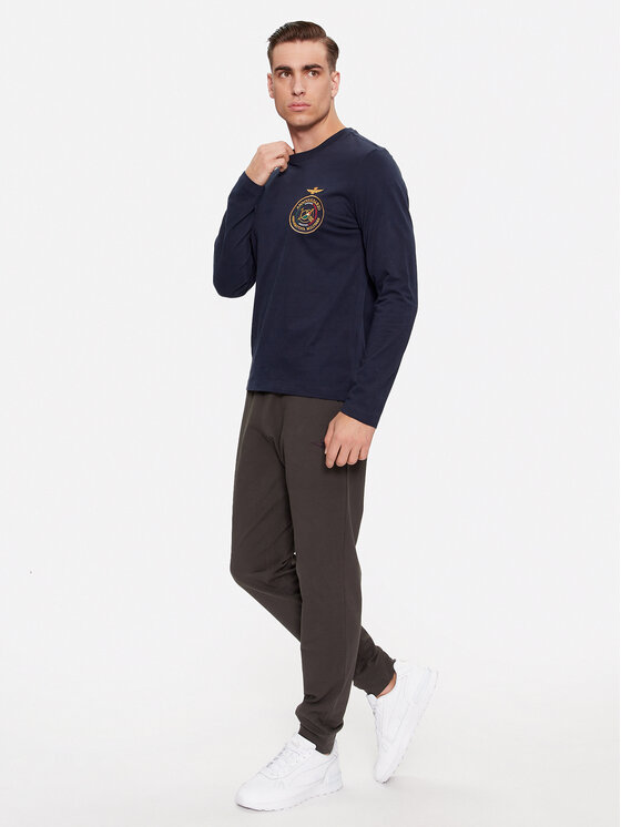 Aeronautica Militare Aeronautica Militare Longsleeve 232TS2138J558 Blu scuro Regular Fit