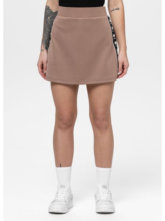 PITBULL PITBULL Spódnica mini VERONA Brązowy Regular Fit