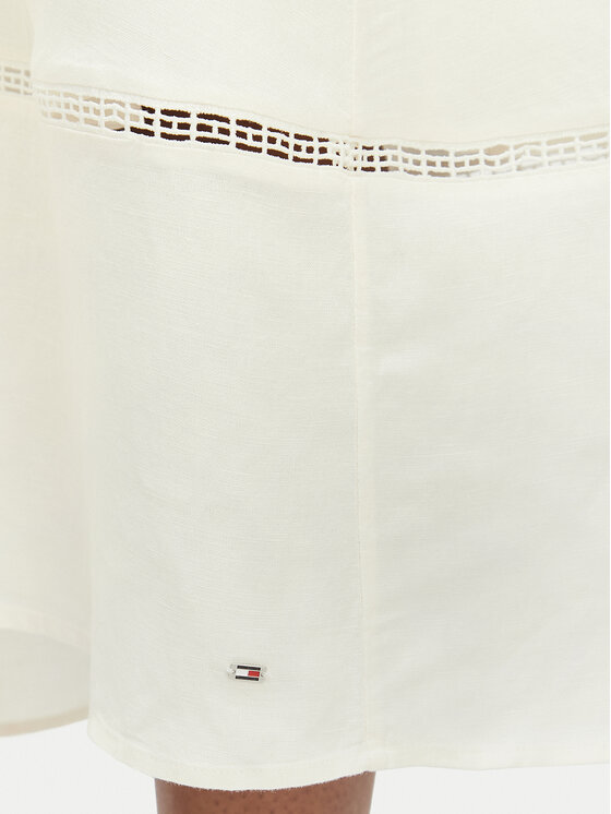 Tommy Hilfiger Tommy Hilfiger Φόρεμα καλοκαιρινό WW0WW51049 Λευκό Regular Fit