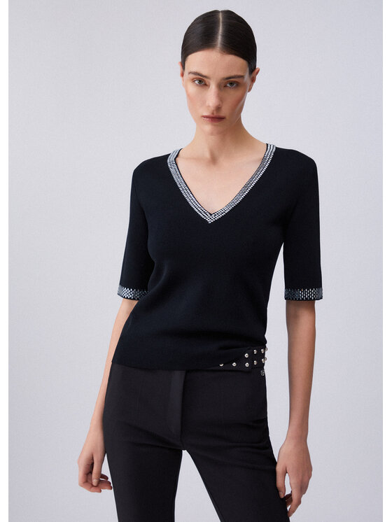 Liu Jo Liu Jo Sweter WA6222MS55N22222 Czarny Regular Fit