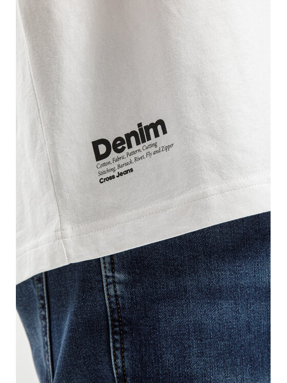 Cross Jeans Cross Jeans T-Shirt 16013-008 Biały Regular Fit