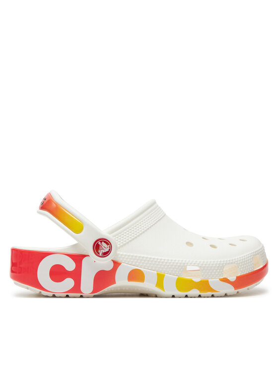 Crocs Pantoletten Classic Reflector Clog 210732 Weiß, Größe 42_43
