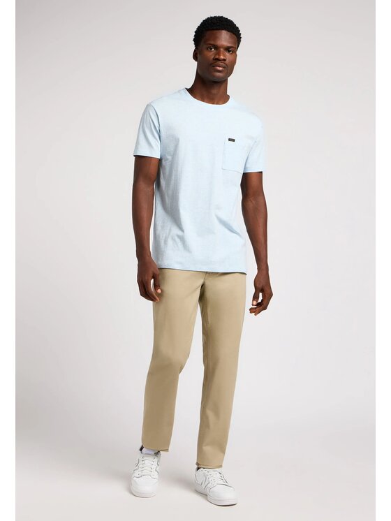 Lee Lee Spodnie materiałowe DAREN ZIP FLY Beżowy Straight Fit