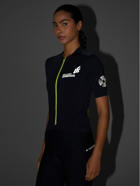 4F 4F Maglietta da ciclismo 4FRSS26TFTSF2454-20S Nero Slim Fit