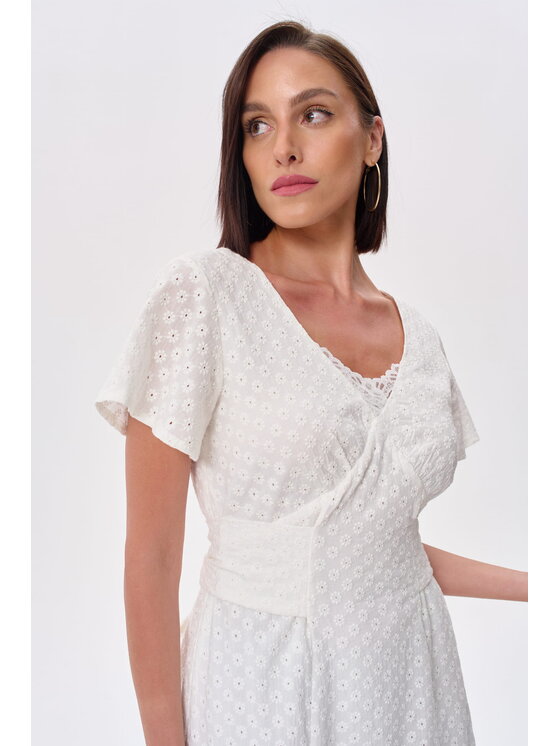 blue shadow blue shadow Sukienka codzienna Lome Écru Standard Fit