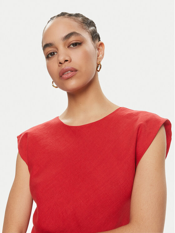 Marella Marella Sommerkleid Hidalgo 2413221192 Rot Regular Fit