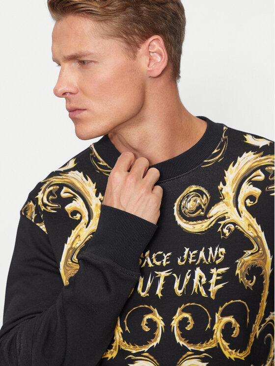 Versace Jeans Couture Versace Jeans Couture Majica dugih rukava 77GAI3RB Crna Regular Fit