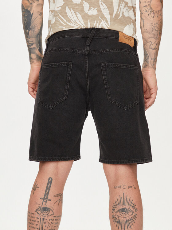 Jack&Jones Jack&Jones Džínsové šortky Chris Cooper 12252866 Čierna Relaxed Fit