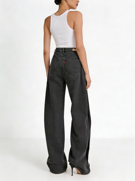 MissDenim MissDenim Jeansy Baggy Szary Boyfriend Fit