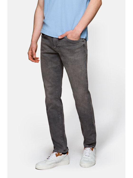 Lancerto Lancerto Jeansy Owen Szary Slim Fit