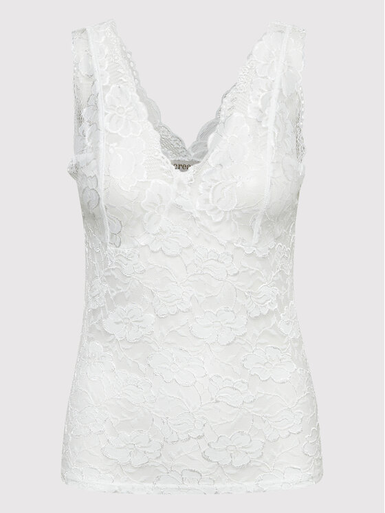Cream Cream Top Glaze 10604095 Alb Regular Fit