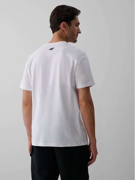 4F 4F T-Shirt OVERLAND Biały Regular Fit