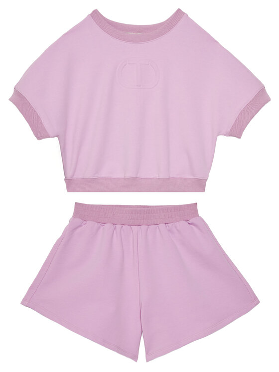TWINSET Σετ φόρμας 251GJ2580 Μωβ Regular Fit