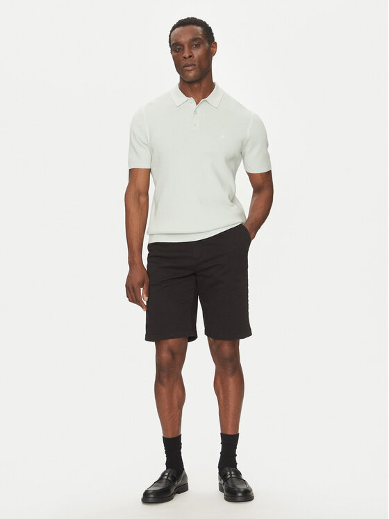 Calvin Klein Calvin Klein Polokošeľa Micro Waffle Polo S/S K10K114465 Écru Regular Fit