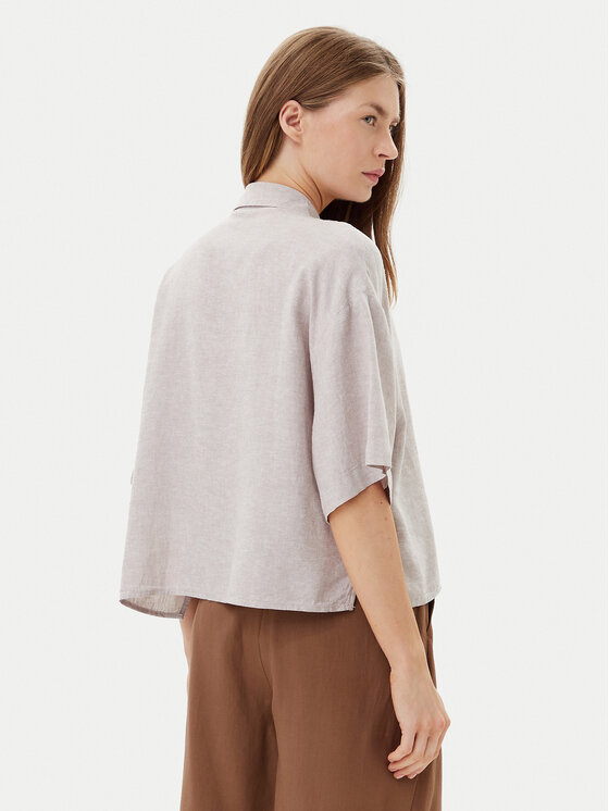 Vero Moda Vero Moda Marškiniai Linn 10306820 Pilka Relaxed Fit