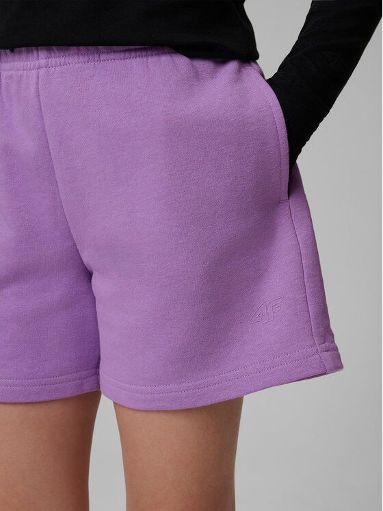 4F 4F Szorty sportowe BASIC+ Fioletowy Regular Fit