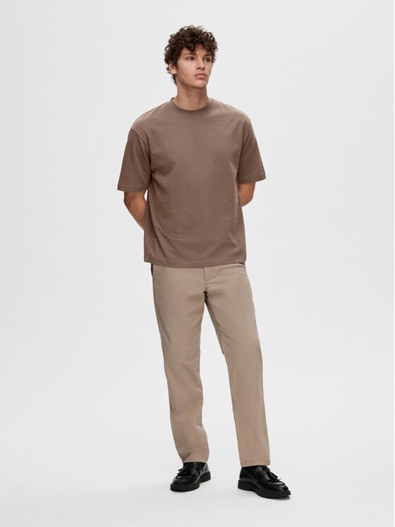 Selected Selected T-shirt 16094143_m Marrone Regular Fit