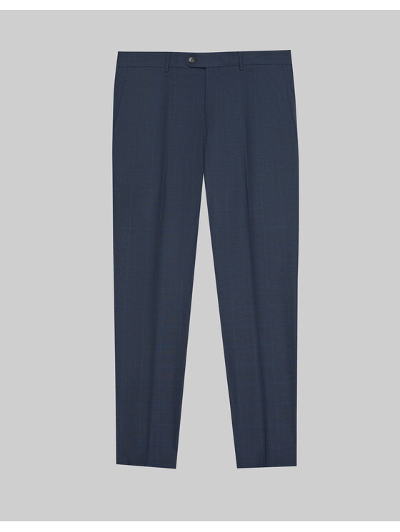 Borgio Borgio Spodnie garniturowe elicona Granatowy Classic Fit
