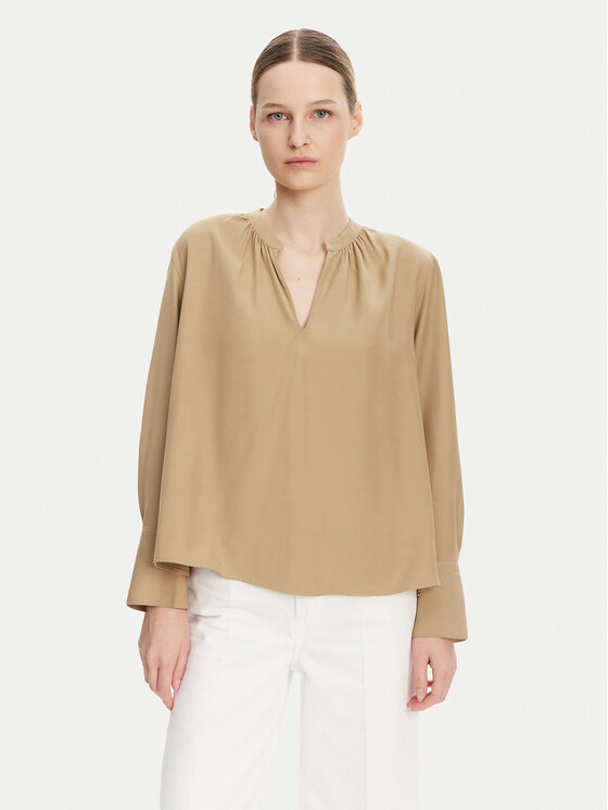 Tommy Hilfiger Blúzka WW0WW44049 Béžová Regular Fit