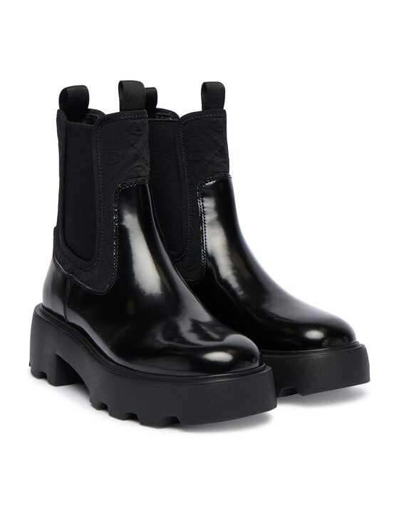 Tory Burch Tory Burch Členková obuv s elastickým prvkom T Monogram 177079 Čierna