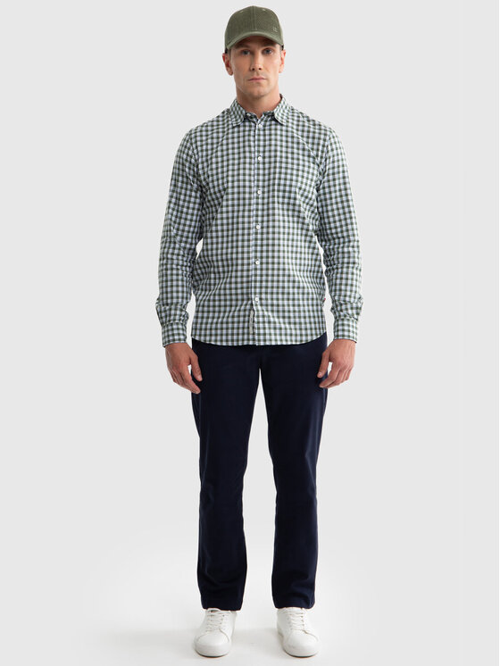 BIG STAR BIG STAR Koszula FRANKINIS_303_140 Zielony Classic Fit