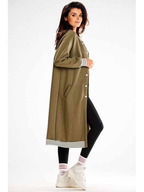 Awama Awama Mikina A612 Khaki Basic Fit
