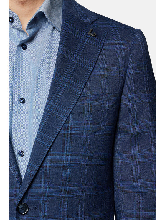 Lancerto Lancerto Garnitur Ramalio GA073124000006 Granatowy Slim Fit