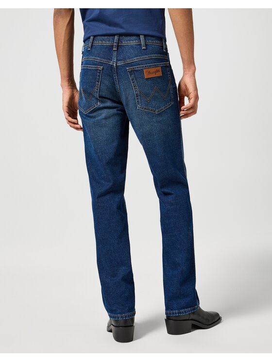 Wrangler Wrangler Jeansy Texas Black Hole Niebieski Regular Fit