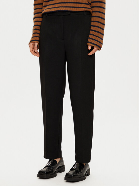 Tommy Hilfiger Chino nohavice WW0WW44090 Čierna Regular Fit