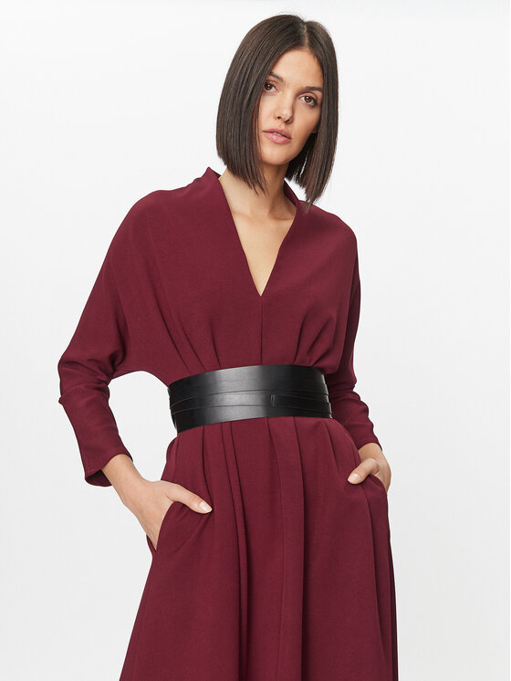 Imperial Imperial Haljina za svaki dan AAFZGEU Tamnocrvena Regular Fit