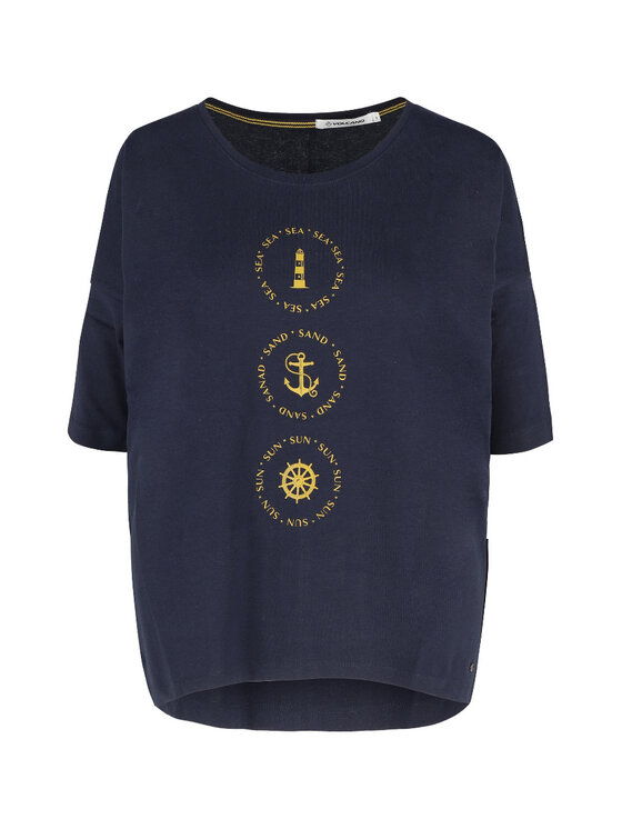 Volcano Volcano T-Shirt T-MIND Niebieski Regular Fit