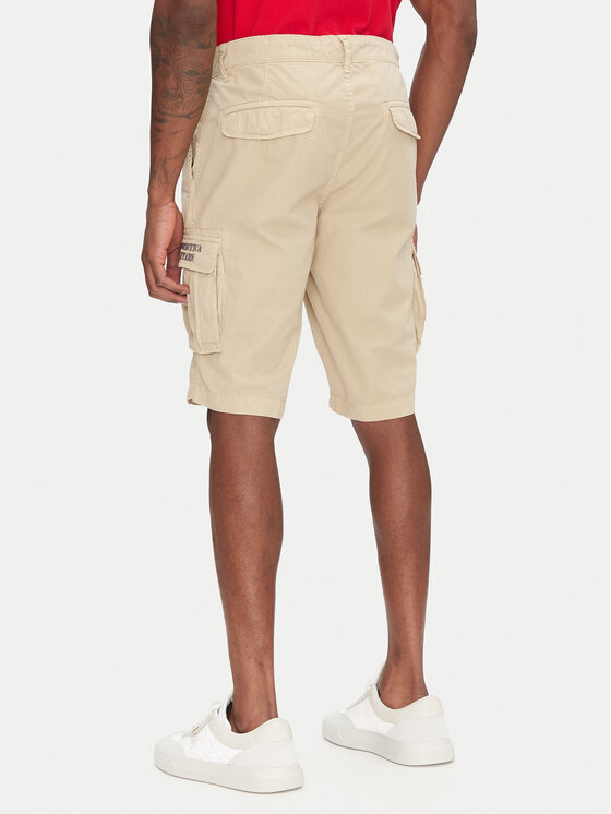 Aeronautica Militare Aeronautica Militare Pantalon scurți din material 251BE066CT1122 Bej Regular Fit