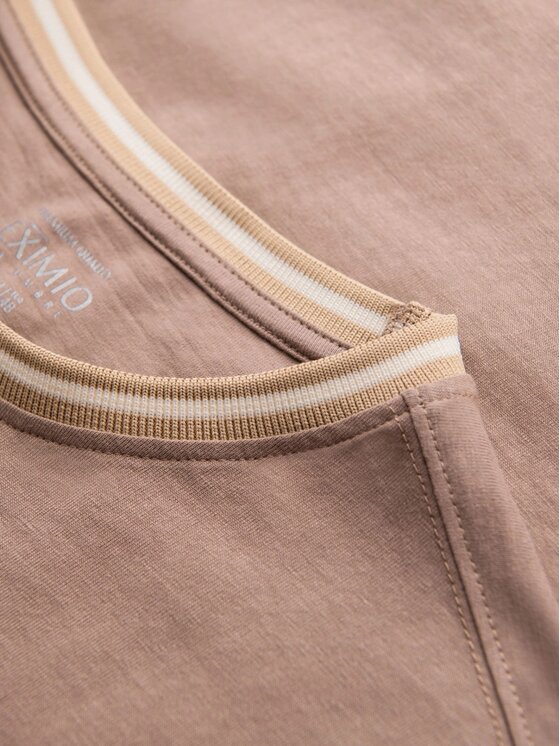 Ombre Ombre S dlouhým rukávem OM-LSCL-0128 Hnědá Regular Fit